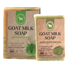 Honey Sweetie Acres Jabón Facial y Corporal de Cabra - Pack de 3 oz de Aguacate + 5 oz de Leche de Cabra