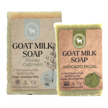 Honey Sweetie Acres Jabón Facial y Corporal de Cabra - 3 oz Jabón de Aguacate + 5 oz Jabón de Leche de Cabra