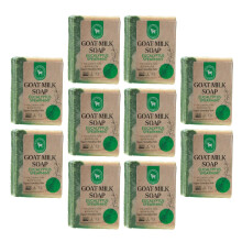 Jabón de Cabra Eucalipto Menta 10-Pack de Honey Sweetie Acres - Hecho a Mano 5 oz