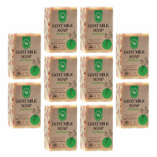 Honey Sweetie Acres 10-Pack de Jabón de Leche de Cabra con Menta - Pasta Artesanal de 5 oz, Ingredientes Naturales