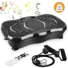 Vibrating Platform, 5 Proes, 99 Levels, 2 Elastic Bands, Touch Lcd, Vibration Device for Fitness & Bodybuilding