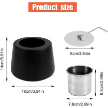 Table Fire Pit, Mini Personal Table Fire Pit, Small Portable Smokeless Fire Bowl, Black Ceramic Fireplace, Alcohol Flame, Fire Bowl Made Of Concrete,