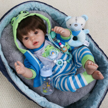 CHAREX Muñeca Reborn Realista Niño - Muñeca de 18 Pulgadas con Cuerpo Suave y Accesorios
