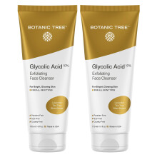 Botanic Tree Glykolsyra Ansiktsrengöring, Exfolierande Rengöring För Hudvård, Aknebehandling, 10% Glykolsyra