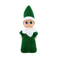 WULEEUPER Mini Baby Elf Puppe | Weihnachts Elf Puppe | Baby Elfen Spielzeug | Deko Geschenk (Grüner Junge)