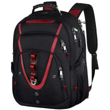 18.4 Tum Laptops Ryggsäck, 55-60L Extra Stor Reseryggsäck med USB-laddningsport