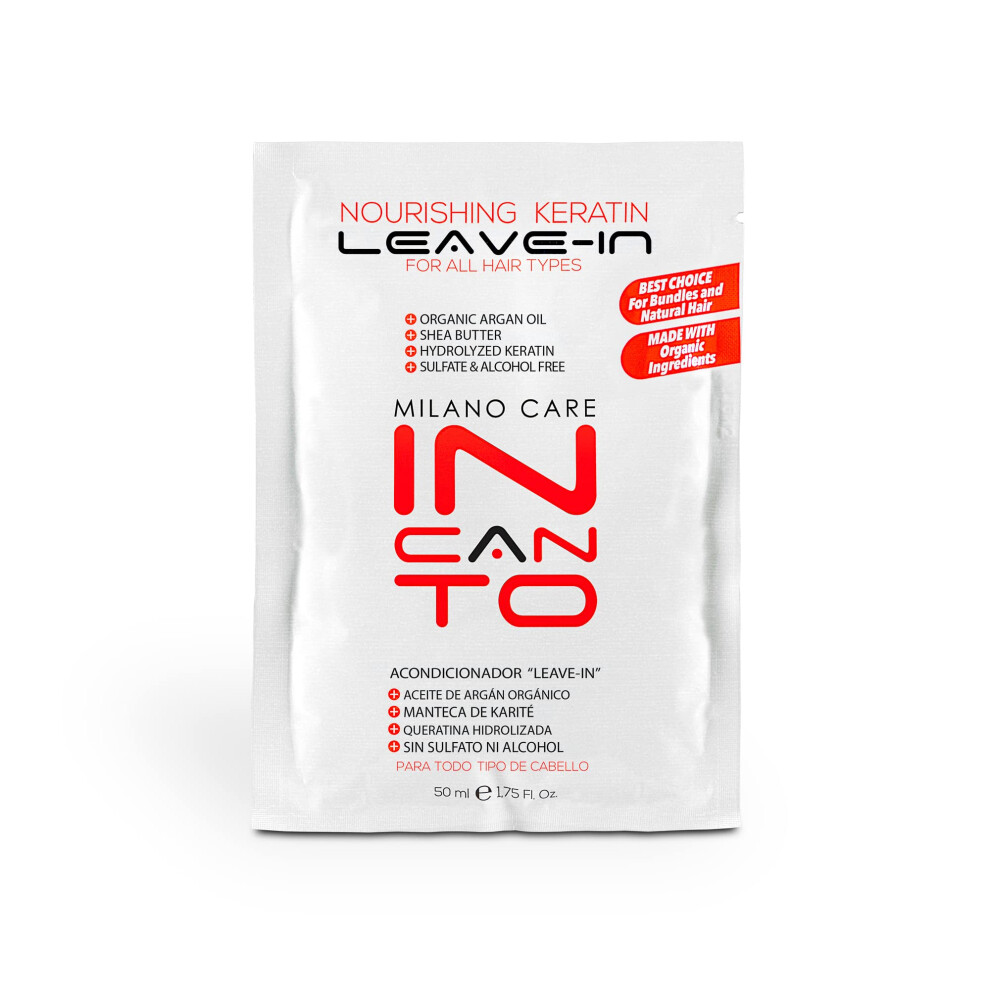 Milano Care Incanto Keratin Leave-In Conditioner - Anti-Frizz Keratin Protein Conditioner Infused With Argan Oil & Shea Butter