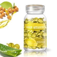 GOWWIM Hårvitaminserum Kapsel, Argan Macadamia Avocadoolja för Silkeslen Hårmask, 30 PCS