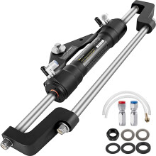 VEVOR Hydraulic Steering for Boats 300HP, Outboard Hydraulic Steering Cylinder HC5358-3 & HC5345-3, Front Mount Without Helm Pump or Steering Hose