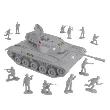 Tim Mee Toy Walker Bulldog Panzer- Grau 13tlg - Hergestellt in den USA