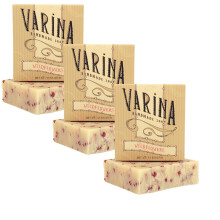 Varina Naturlig Vildblomster Tvål - Skonsam Rengöring för Känslig Hud, Blomdoft - 3 Pack