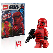 LEGO Star Wars Episode 9 Der Aufstieg Skywalkers Minifigur - Roter Sith-Truppler (mit Blaster) und Minifigurland-Fliese 75256