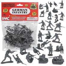 BMC CTS WW2 Soldatini Tedeschi in Plastica - 32 Pezzi Figure Grigie