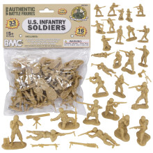 BMC CTS WW2 US Infanteri Plastiska Armé Gubbar - 33st Tan 1:32 Soldatfigurer