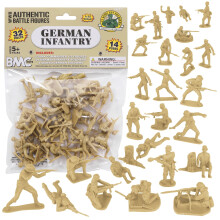 BMC CTS WW2 Tyska Infanteri Plastarmé - 32 st Tan Soldatfigurer