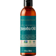 SOULSATION 100% Ren Jojobaolja för Hud, Hår & Ansikte | Kallpressad (16oz)