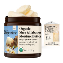 Sky Organics - Biologische Diepe Hydratatie Haar & Huid Shea & Babassu Boter met Ebook