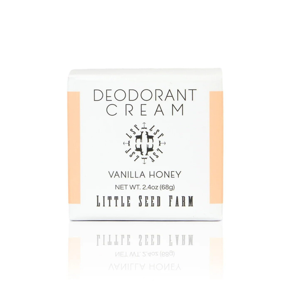 Little Seed Farm All Natural Deodorant Cream, Aluminum Free Deodorant For Women Or Men, 2.4 Ounce - Vanilla Honey