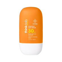 Thinkdaily SPF 30 Face Sunscreen Serum 1.7 oz, Mineral Sunscreen with Non-Nano Zinc Oxide 22%, UVA/UVB Protection, 80-Minute Water & Sweat Resistant,