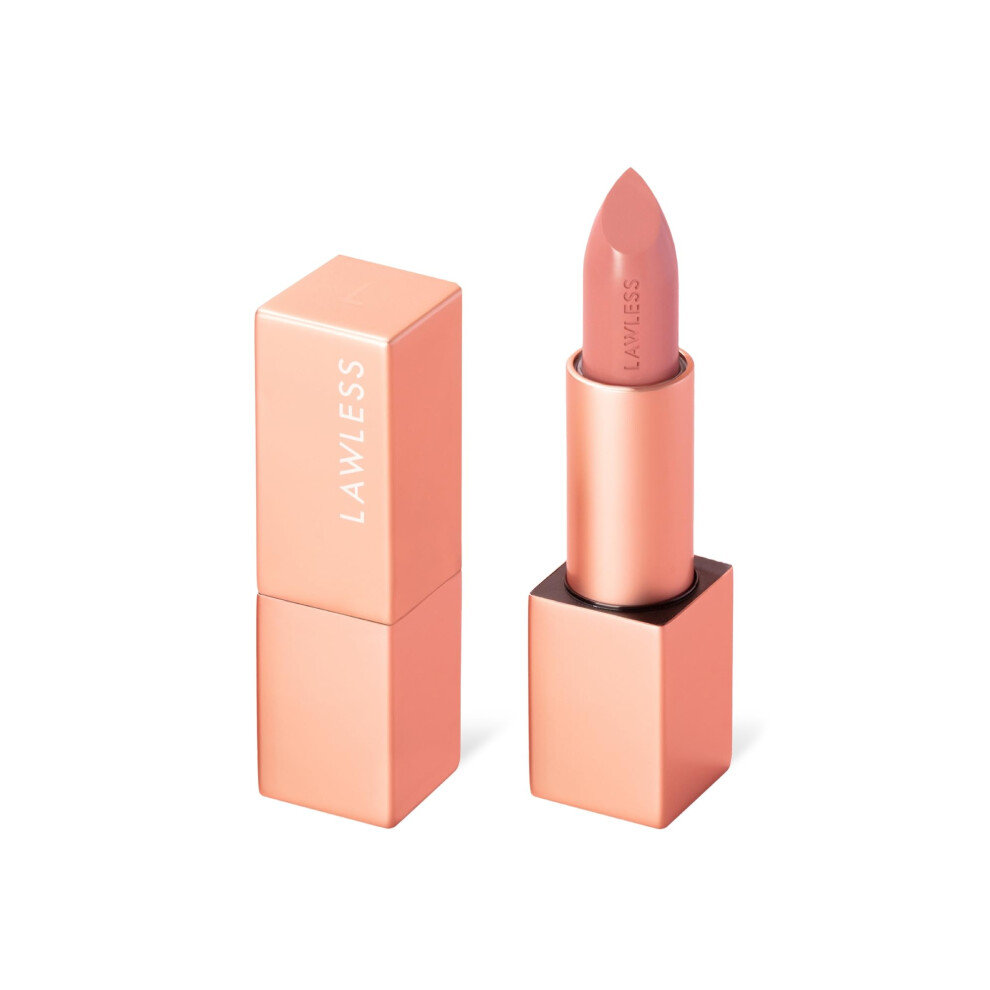 Lawless Women's Forget The Filler Lip-Plumping Line-Smoothing Satin Cream Lipstick, Daisy Girl, 0.1 Ounce