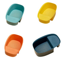 Sink Colander Drain Basket Multifunctional Saddle-Shaped Corner Storage Rack Strainer Basket