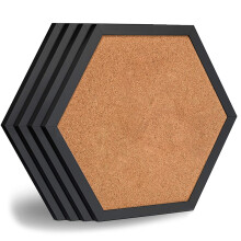 4-Pack Cork Board Pin Board, Cork Boards för Väggar med Ram, Dekorativ Svart Anslagstavla för Kontor, Skola