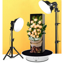 3 Hastigheter 20 cm Intelligent Elektrisk Roterande Displaystativ Skivspelare Smyckeshållare Batteri/USB-Ström F