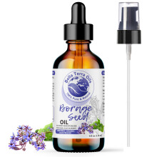 Bella Terra Oils - Naturlig Boragefröolja 4oz - Rik på GLA, Vitaminer A & C