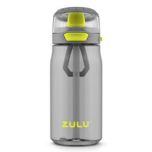 ZULU Kids Flex Bouteille d'Eau 16oz en Plastique Tritan avec Bec Silicone, Couvercle Anti-Fuite et Poignée Souple