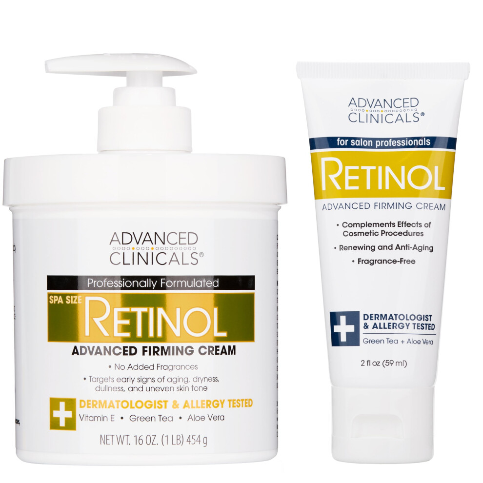 Advanced Clinicals Retinol Body Lotion & Face Moisturizer | Anti Aging Skin Care Retinol Body Cream For Women & Men Improves Appearance Of Fine Lines,