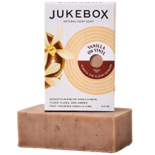 JABÓN Bar Natural de Vainilla JUKEBOX en Vinilo para Mujeres | Proceso Frío, Exfoliación Suave | Sin Ingredientes Nocivos | Todo Tipo de Piel