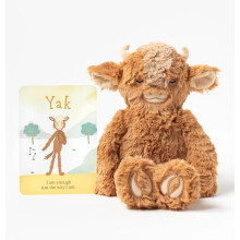 Slumberkins Yak Kin Plush di 14" & Pacchetto di Carte di Affermazione | Promuove l'Auto-Accettazione