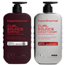 Hawthorne Curl Bounce Set para Hombre: Champú y Acondicionador sin Sulfatos con Manteca de Karité y Aceite de Macadamia