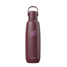 sodastream Fizz & Go Cool - All Metal Bottle (Pomegranate) Carbonating Bottle Capacity, 0.9L