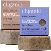 Jabón Exfoliante Cliganic - Jabón Corporal con 98% Ingredientes Naturales, Limpia, Suaviza y Revitaliza la Piel