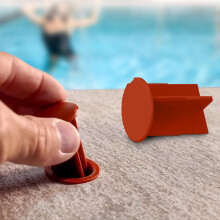 Tappi per Recinzione Piscina - Rosso 25 Pezzi di Tappi per Fori da 1 Pollice - Si Adatta a Sleeve per Recinzioni Rimovibili