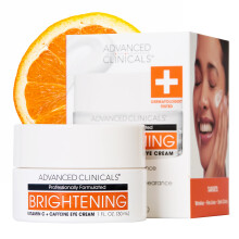 Advanced Clinicals Baume Hydratant Contour Des Yeux Vitamin C + Caféine | Crème Pour Améliorer L'apparence Des Cernes