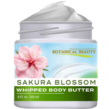 Botanical Beauty SAKURA BLOSSOM WHIPPED BODY BUTTER met Shea Butter, Cacao Butter, Kokosolie voor Alle Huidtypes