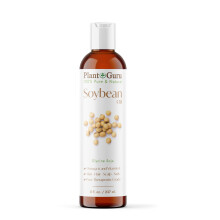 Plant Guru Sojabönolja 8 fl. oz. - Kallpressad, 100% Ren & Naturlig Bärande för Hud, Ansikte, Kropp, Hår & Matlagning