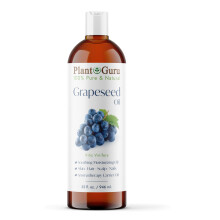 Plant Guru Druvkärnolja 32 oz. Kallpressad 100% Ren Naturlig Bärande För Hud, Kropp, Ansikte och Hår