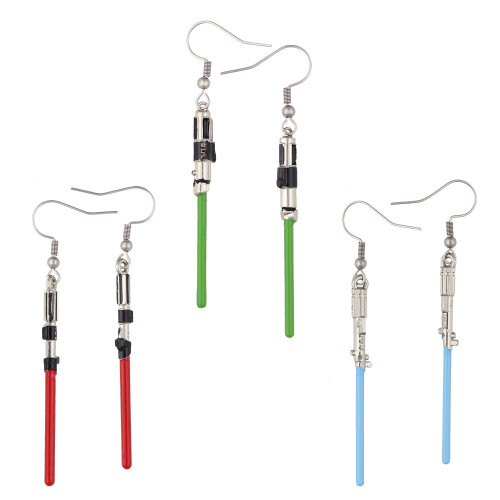 Star Wars Star Wars Earrings Light Saber Dangle Ear Hook 3-Pair Set