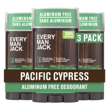 Every Man Jack Pacific Cypress Mens Deodorant - Stay Fresh with Aluminum Free Deodorant For all Skin Types - Odor Crushing, Long Lasting, with Natural