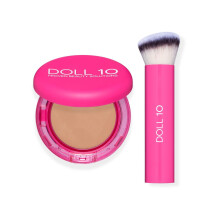 Doll 10 Peptide Bounce Balm Foundation med Buff & Bounce Borste - Hydrerande, Åldersmotverkande