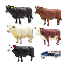 Little Buster Toys Premium Kuhn Vielfalt Pack | Realistische Farmfiguren | Robustes Set | Mit Sticker