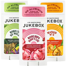 JUKEBOX Deodorant for Women, Natural Deodorant, Born to Be Wild - Rose Hips Dont Lie - Mango No. 5 Variety Pack, Aluminum Free, 3 Pack, 7.95 oz Total