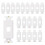 Insert Décorateur à 1 Port, Adaptateur de Plaque Murale, Blanc (Pack de 20) 1