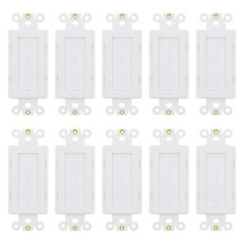 Insert de décoration murale Brush Passthrough avec écrou, Blanc (Pack de 10)