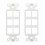 6-Port Väggplatta med mutter, Vit (6-port 2-pack) 1