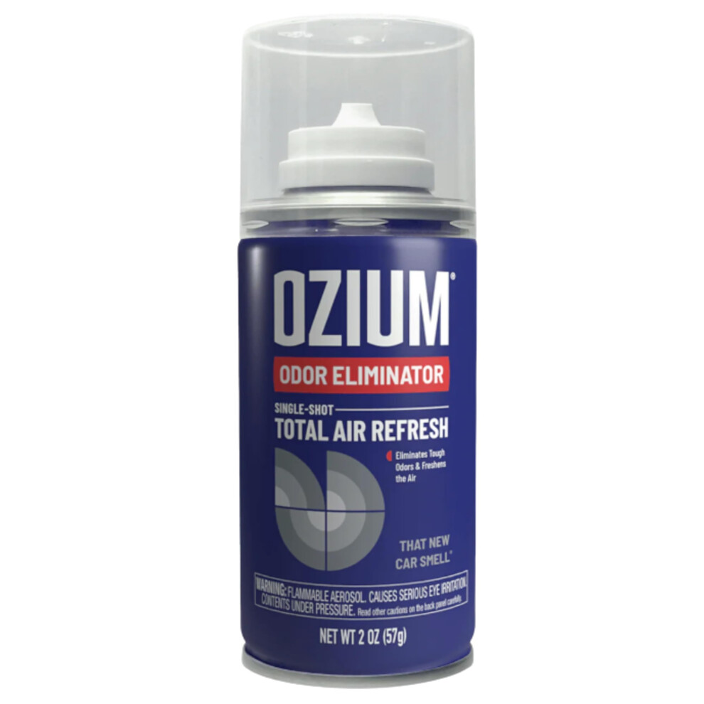 Ozium Air Sanitizer, 2 Oz Car Fogger: Single-Shot Smoke Odor Eliminator & Car Air Freshener (That New Car Smell) 812421032894