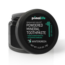Primal Life Organics - Dirty Mouth Tandpoeder, Geactiveerde Houtskool Poeder, Natuurlijke Oliën, 60+ Borstels